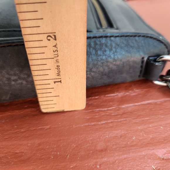 REBECCA MINKOFF Avery Handbag Black Leather Chain Strap Crossbody Small Purse - Picture 11 of 11